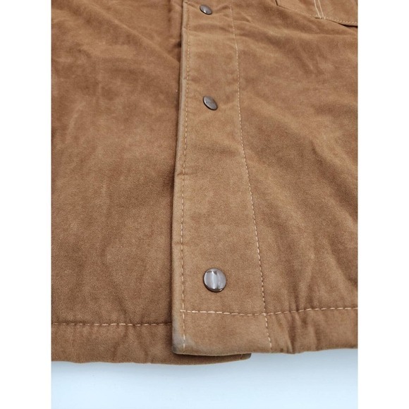 Vintage 1970s JC Penney Men's Faux Suede Sherpa Lined Western Coat Size 43 Snap - Picture 9 of 12